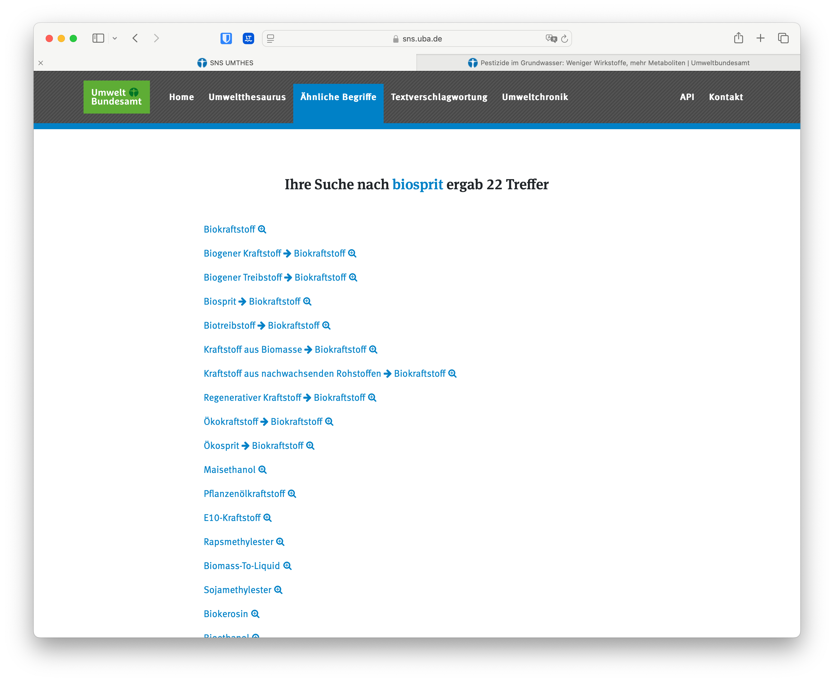 SimilarTerms service
