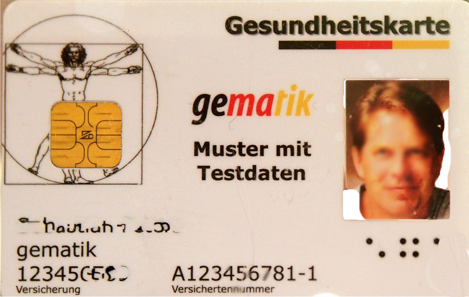 Sample German e-Health card